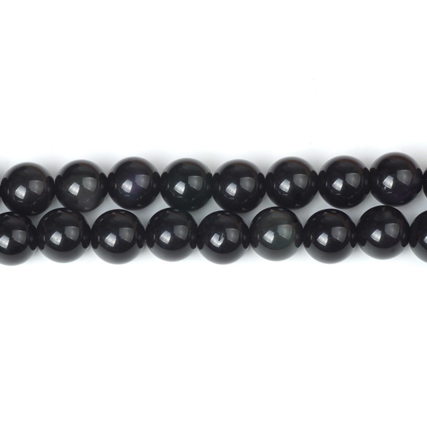 100Pcs Natural Stone 8mm Colorful Obsidian Beads Round Loose Gemstone Energy Healing Beads Hole Size 1mm DIY Smooth Beads for Bracelet Necklace Earrings Jewelry Making
