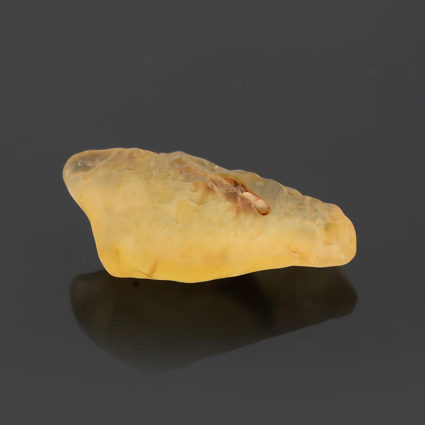 CRYSTALINES (1pcs Rare Raw Libyan Desert Glass Tektite Stone, Genuine Libyan Gold Tektite Rough Stone, Wicca & Reiki Healing Crystals, Meteorite Gems Collector Specimen