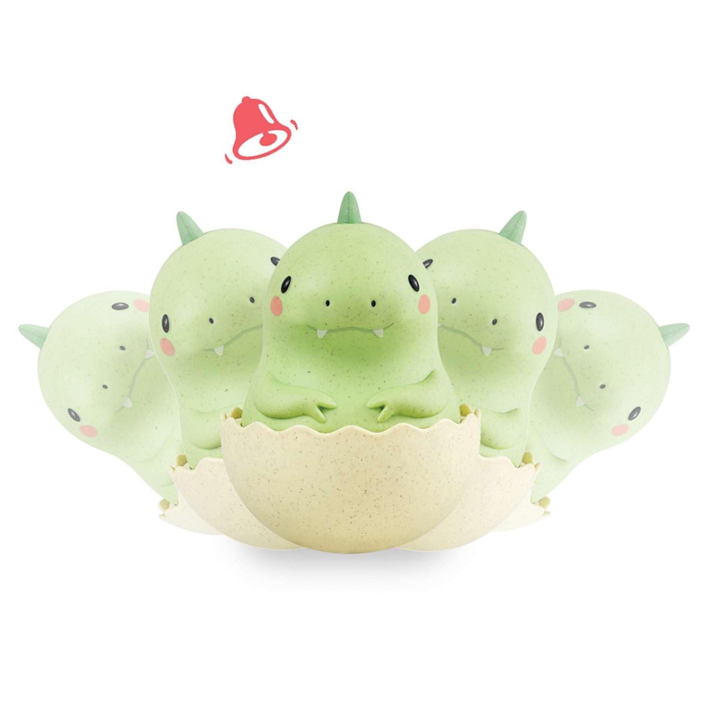 Tiger Tribe: Roly Poly - Dino - Wobbling Tummy Time Toy, Soothing Sensory Play, Gentle Tinkling Sound, Eco Bioplastic, Baby-Infant-Toddler 3mos - 2yrs