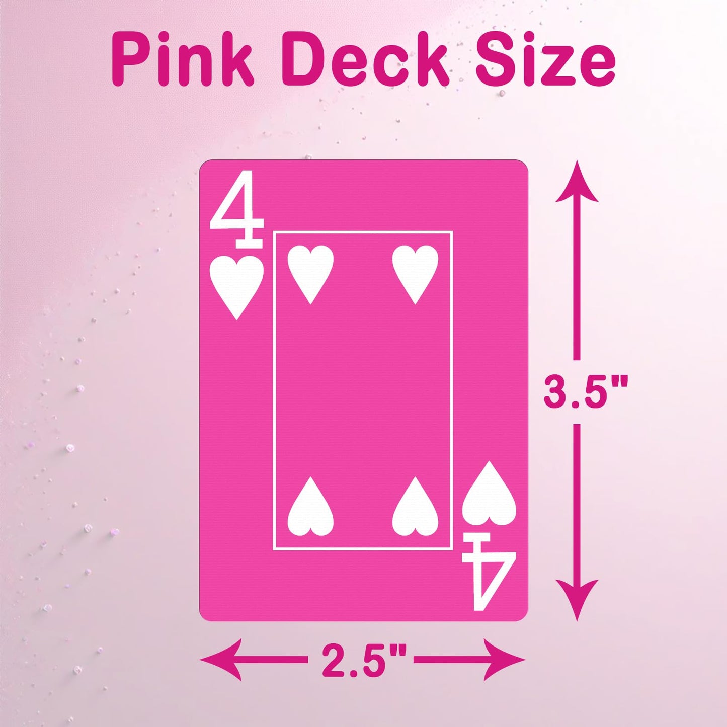 jakilee Pink Playing Cards 2 Pack, Cool Pink Deck of Cards, Large Print Index Cute Playing Cards for Birthday Parties, Bridal Shower, Poker Nights