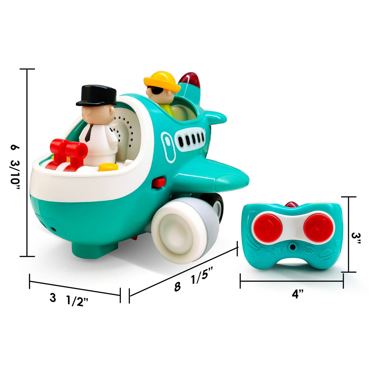 iPlay, iLearn Baby Airplane Toys, Cool Remote Control Plane Toy for Toddlers 2-3, Infant Musical RC Helicopter W/Light Sound, Birthday Gifts for 18 24 Month 2 3 4 Year Old Boy Girl Kids Children