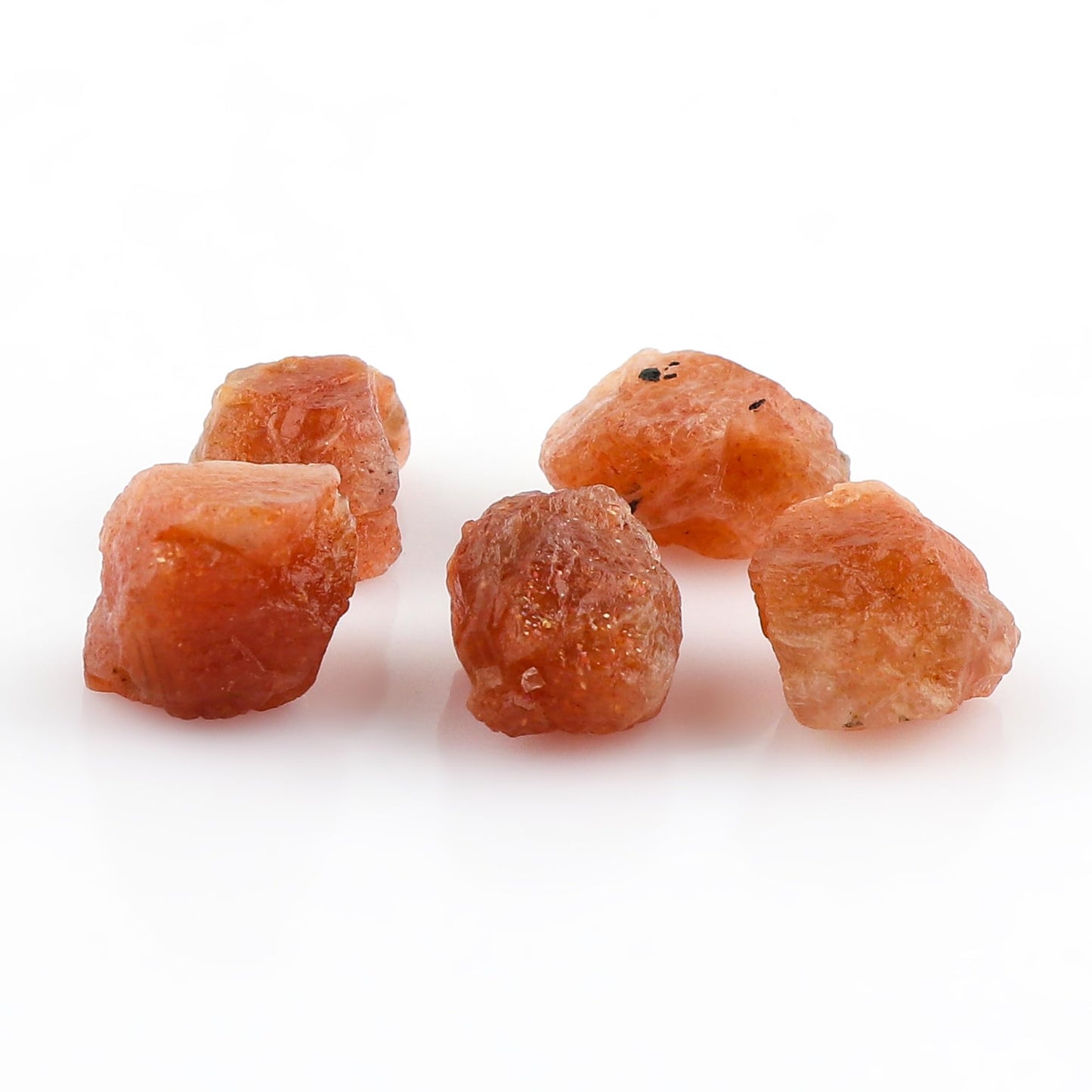 CRYSTALINES 5pcs AAA Grade, Wholesale Natural Raw Sunstone Gemstone, Untreated Rough Stone, Bulk Loose Supplies, DIY Crafts, Jewelry Making, Healing Crystals, Wire Wrapping, Gem Collection
