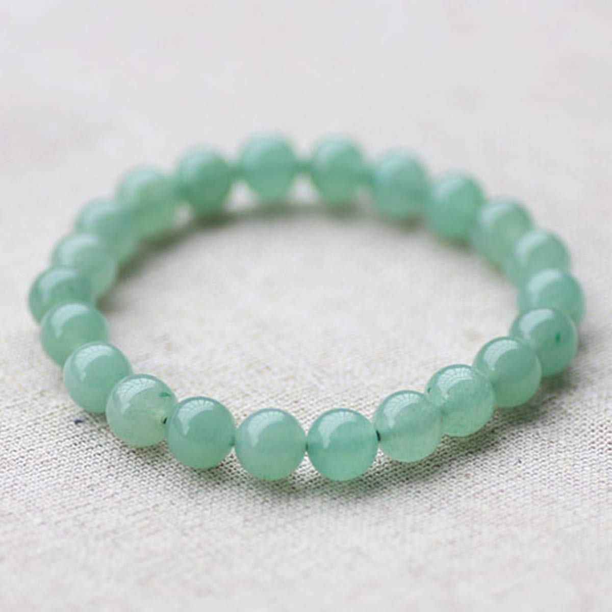 Natural Stone Beads 100pcs 8mm Green Aventurine Round Genuine Real Stone Beading Loose Gemstone DIY Charm Smooth Beads for Bracelet Necklace Earrings Jewelry Making (Green Aventurine, 8mm)