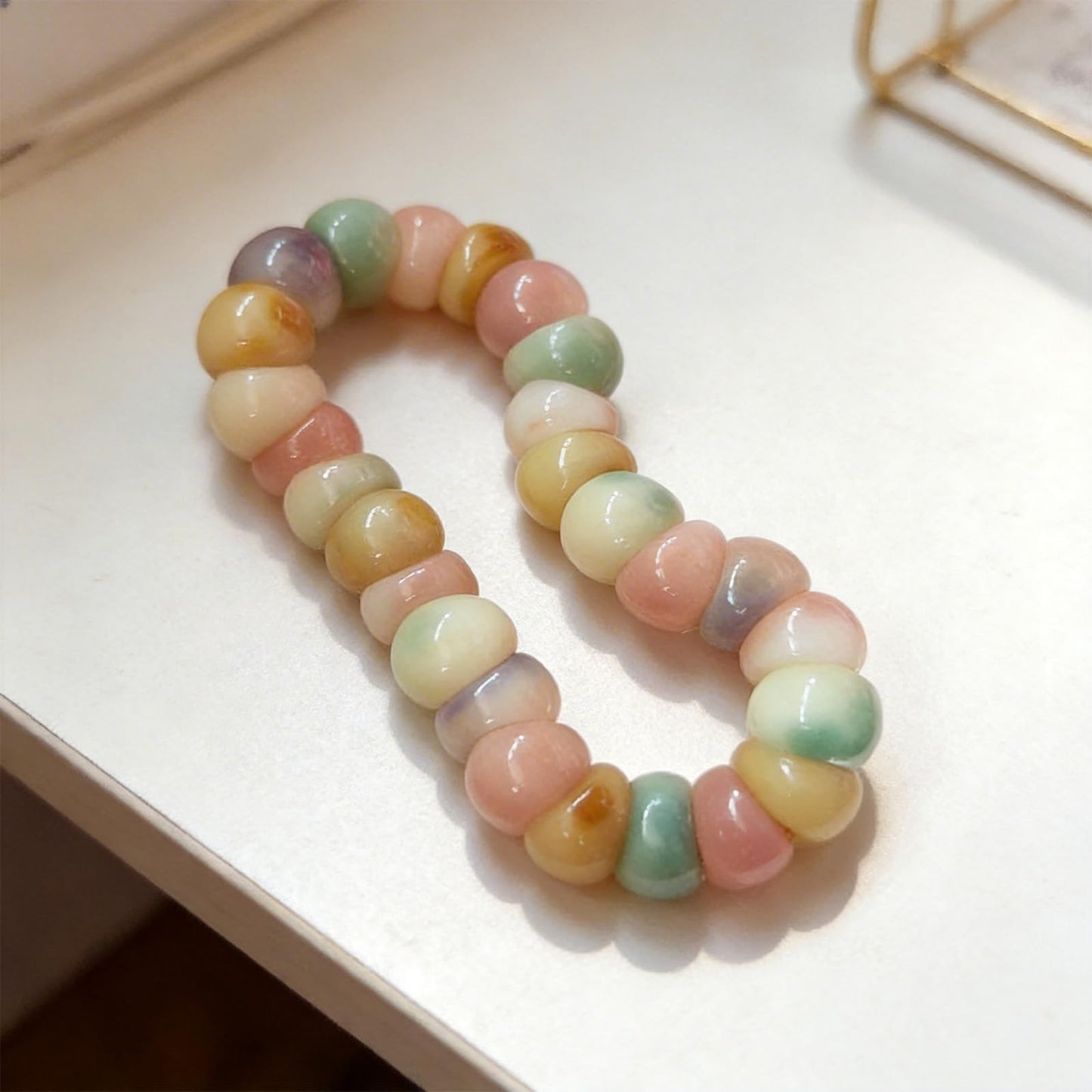 Embtrem Fidget Bracelet Natural Bodhi Seeds Beaded Bracelets Zen Fidget Stretch Bracelets Alleviate Anxiety Stress Protection Healing Bodhi Jewelry Gifts for Women Men
