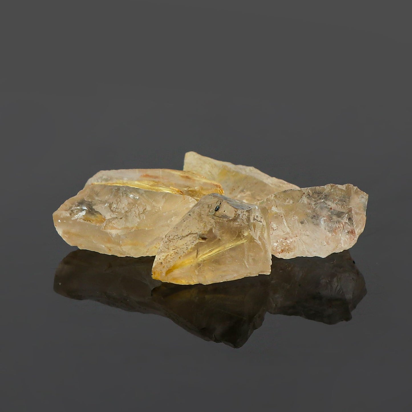CRYSTALINES 5pcs AAA Grade Wholesale Natural Raw Golden Rutiled Quartz Gemstone, Untreated Rough Stone, Bulk Loose Supplies, DIY Jewelry Making, Healing Crystals, Birthstone, Gem Collection