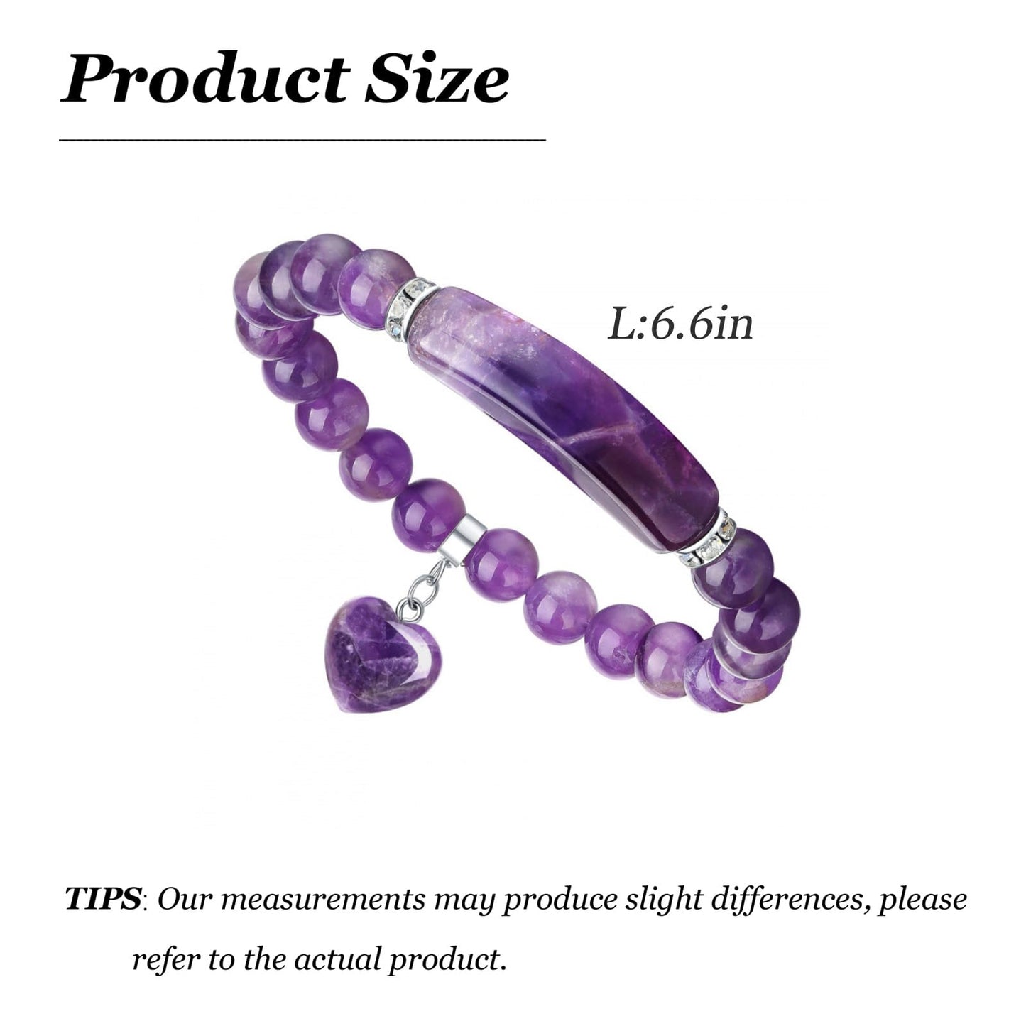 Embtrem Healing Stone Bracelets Amethyst Bracelet Chakra Bracelets Gift for Women Jeweler Gifts