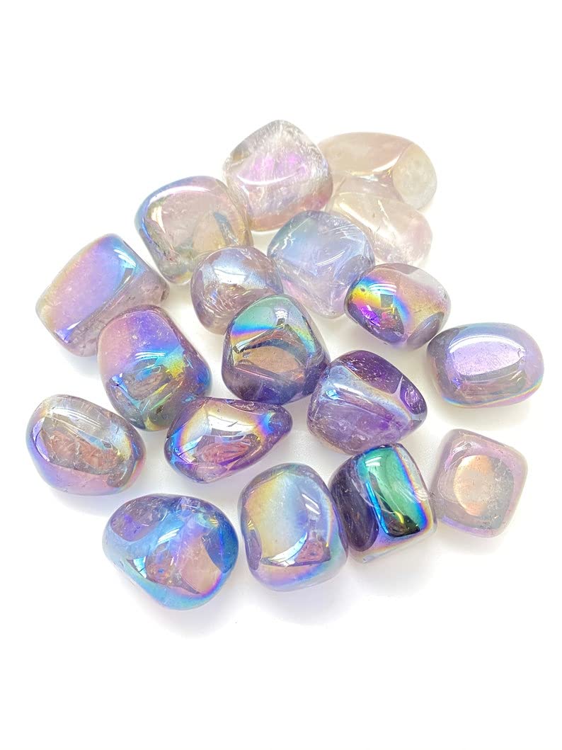 Pachamama Essentials Angel Aura Amethyst Tumbled - Healing Stone - Crystal Healing 15-25mm 1pc
