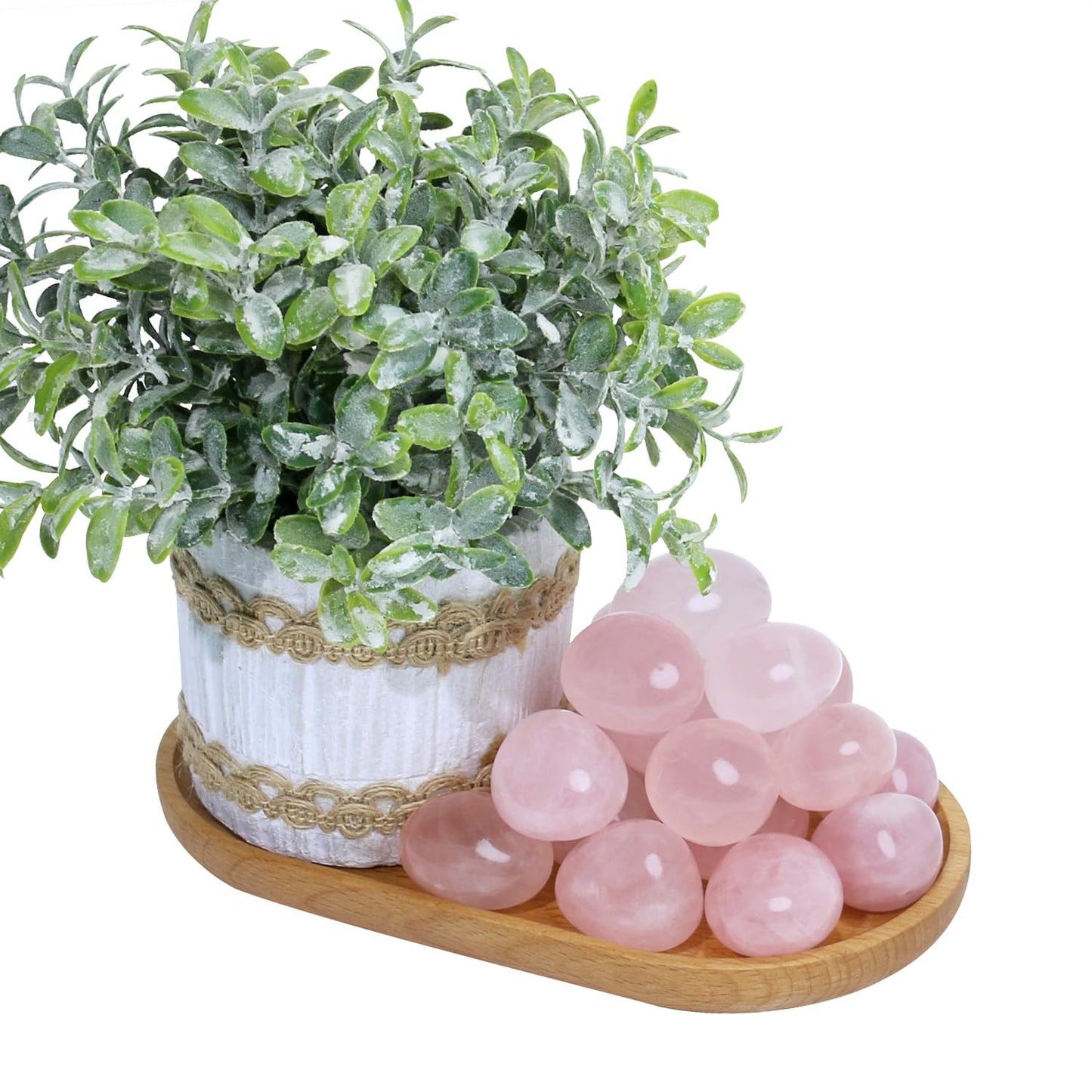 Namzi Brazilian Tumbled Polished Natural Rose Quartz Stones, Crystals and Healing Stones Quartz Bulk for Wicca, Reiki, Healing Energy, Chakra Stones, Witchcraft Supplies(10 Pcs)