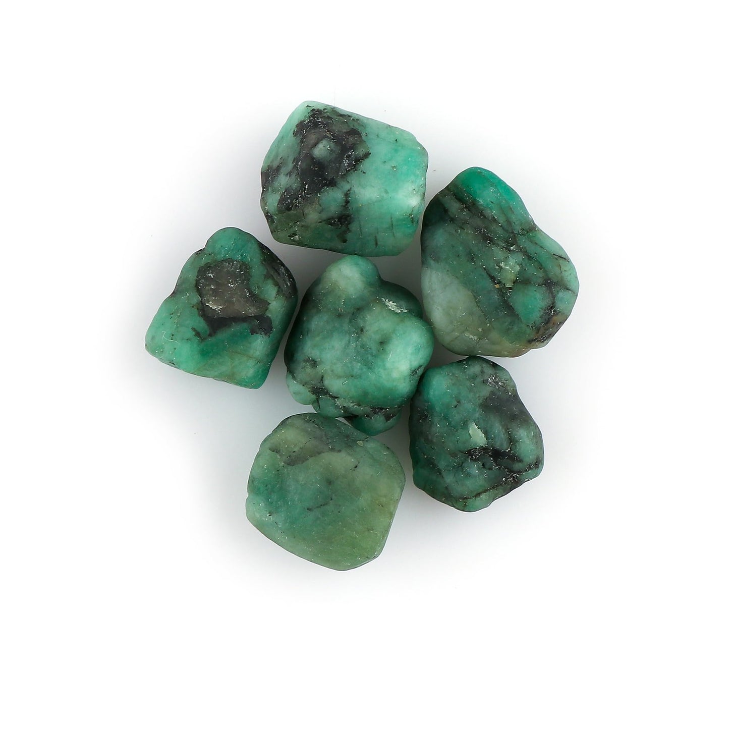 CRYSTALINES 5pcs Natural Raw Emerald Gemstones, Wholesale Rock Stones, DIY Jewelry Making, Rough Supply, Mined from Brazil, Chakra & Healing Crystals, Loose Bulk Lot, May Birthstone