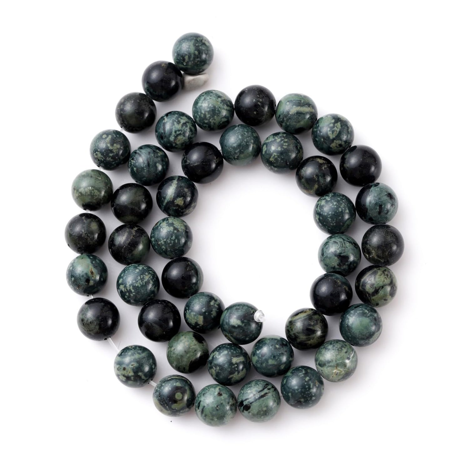 8mm 45pcs DIY Natural Kambaba Jasper Stone Beads Round Healing Crystal Gemstone Loose Beads for Jewelry Making Handmade Bracelet Necklace
