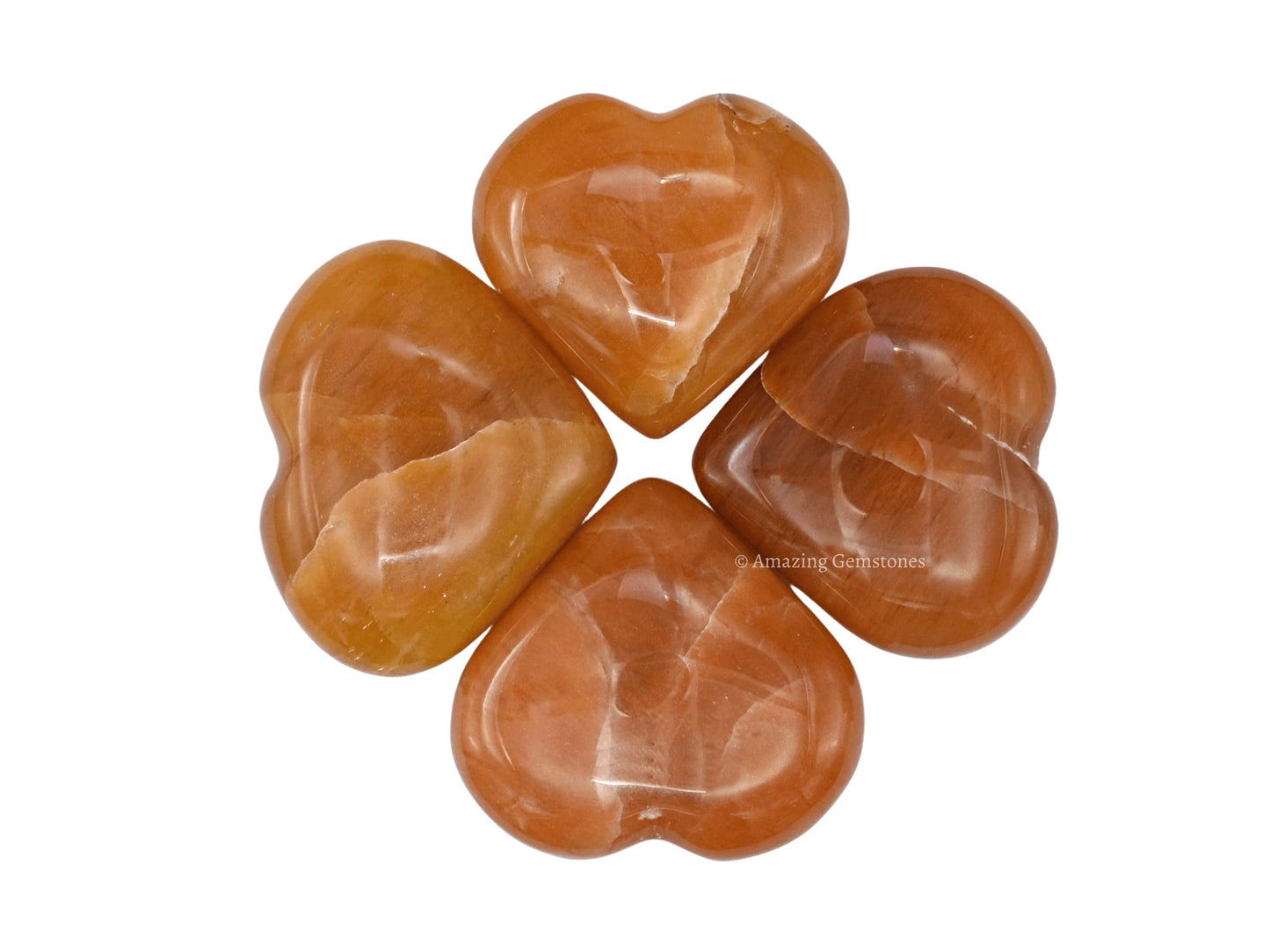 Amazing Gemstone Red Aventurine Crystal Heart Palm Stone - Pocket Massage Worry Stone for Natural Body Chakra Balancing, Reiki Healing and Crystal Grid