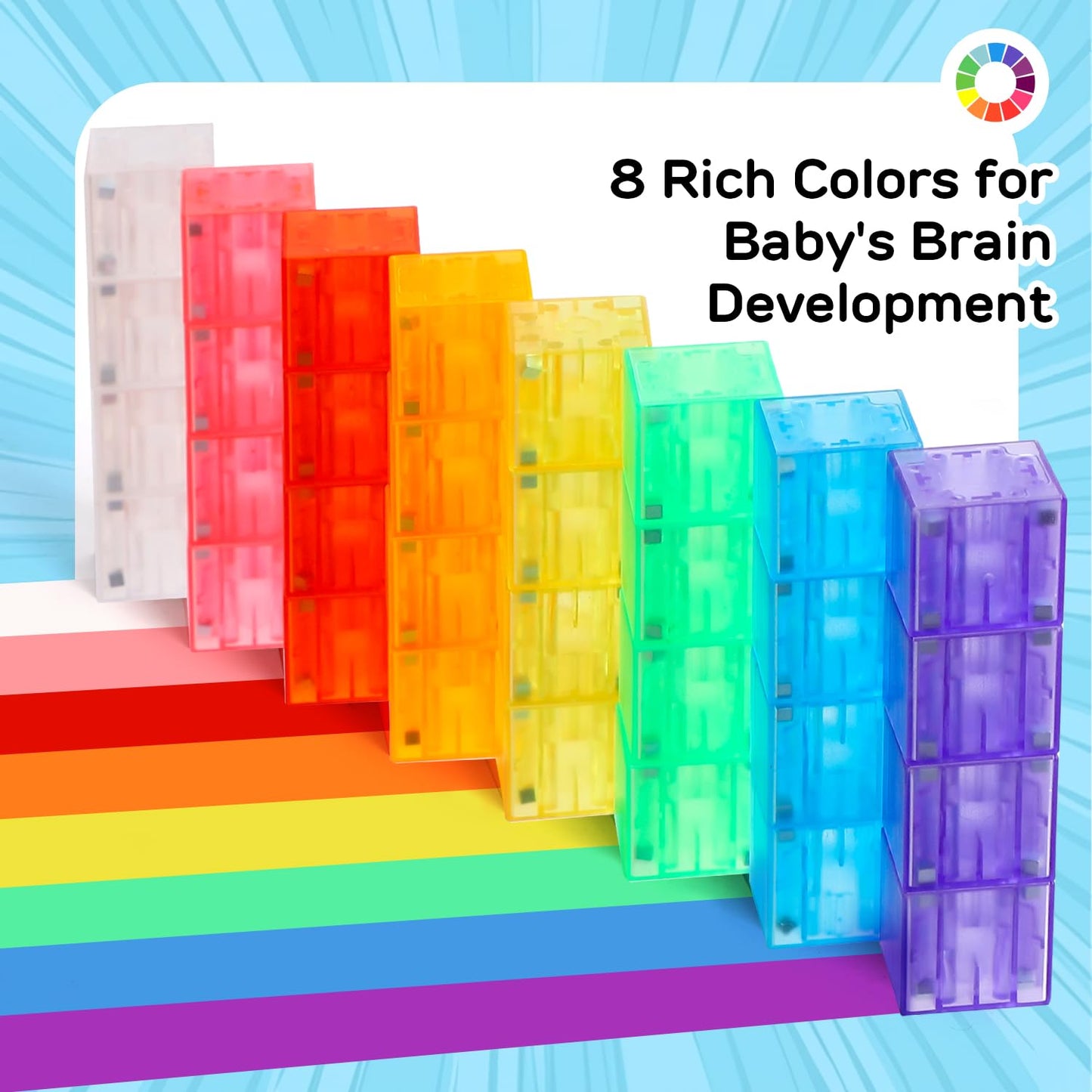 TOY Life 36PCS Magnetic Blocks for Kids Ages 4-8, Magnetic Building Blocks for Toddlers 3-5, Magnet Toys for Toddler, Kids Building Blocks, Toddler Building Toys