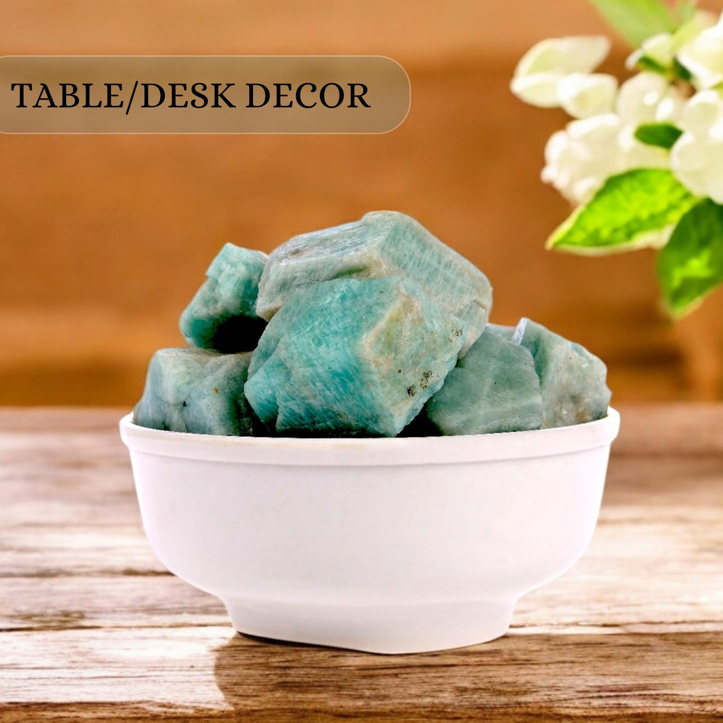 ANAYA AGATE Amazonite 2 Pcs Raw Crystals Rough Gemstones w/Authenticity Card, Velvet Pouch - Large 1.25–2.0" Raw Stones for Tumbling, Cabbing, Polishing, Cutting Natural Healing Crystals for Home Decor, DIY Stones