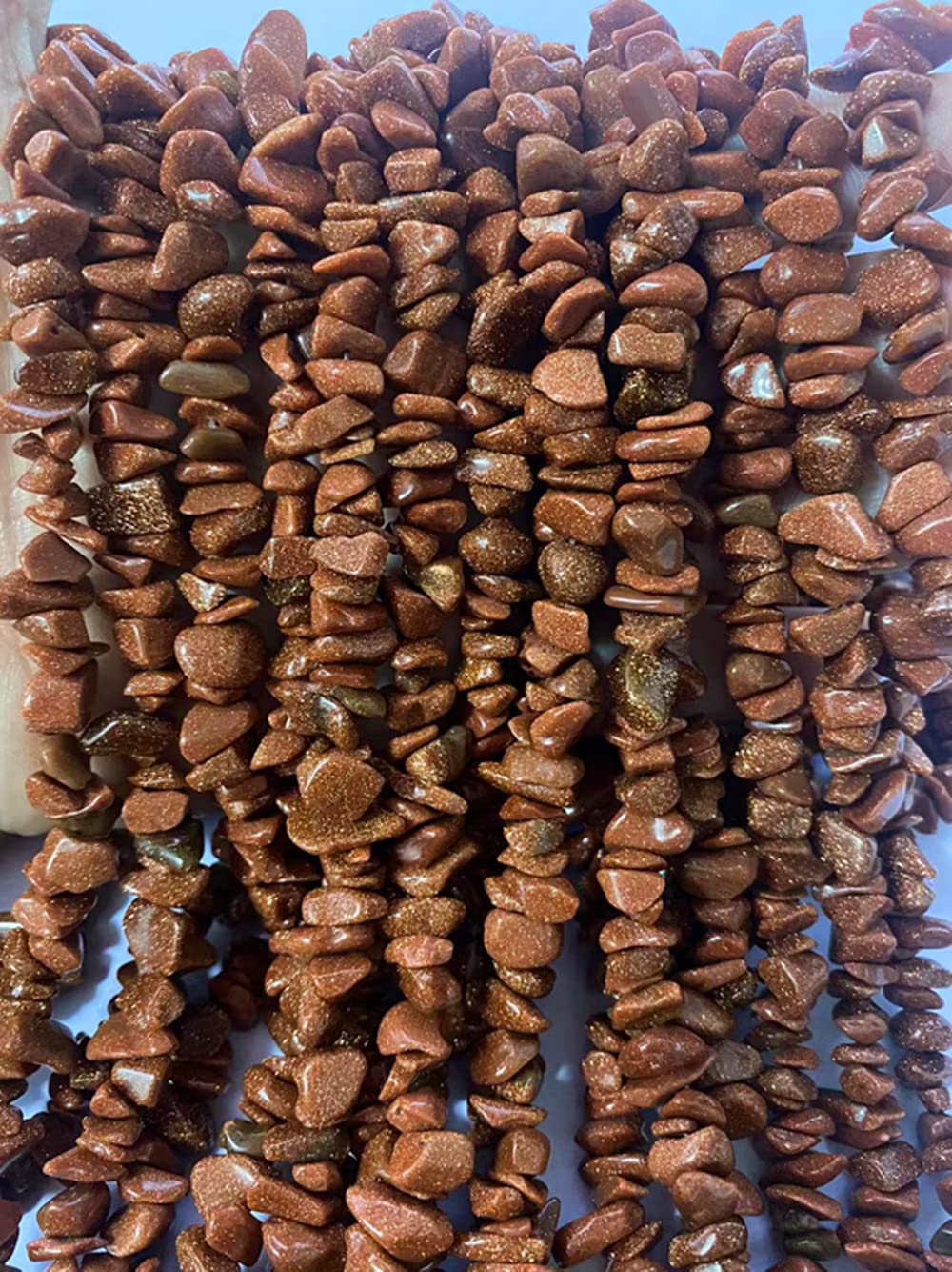 PLTbeads 7-8mm Natural Gold Sandstone Gemstone Chips Beads Healing Crystals Waist Bracelets Necklace Kit Irregular Stone DIY Crafts Design Jewelry Making