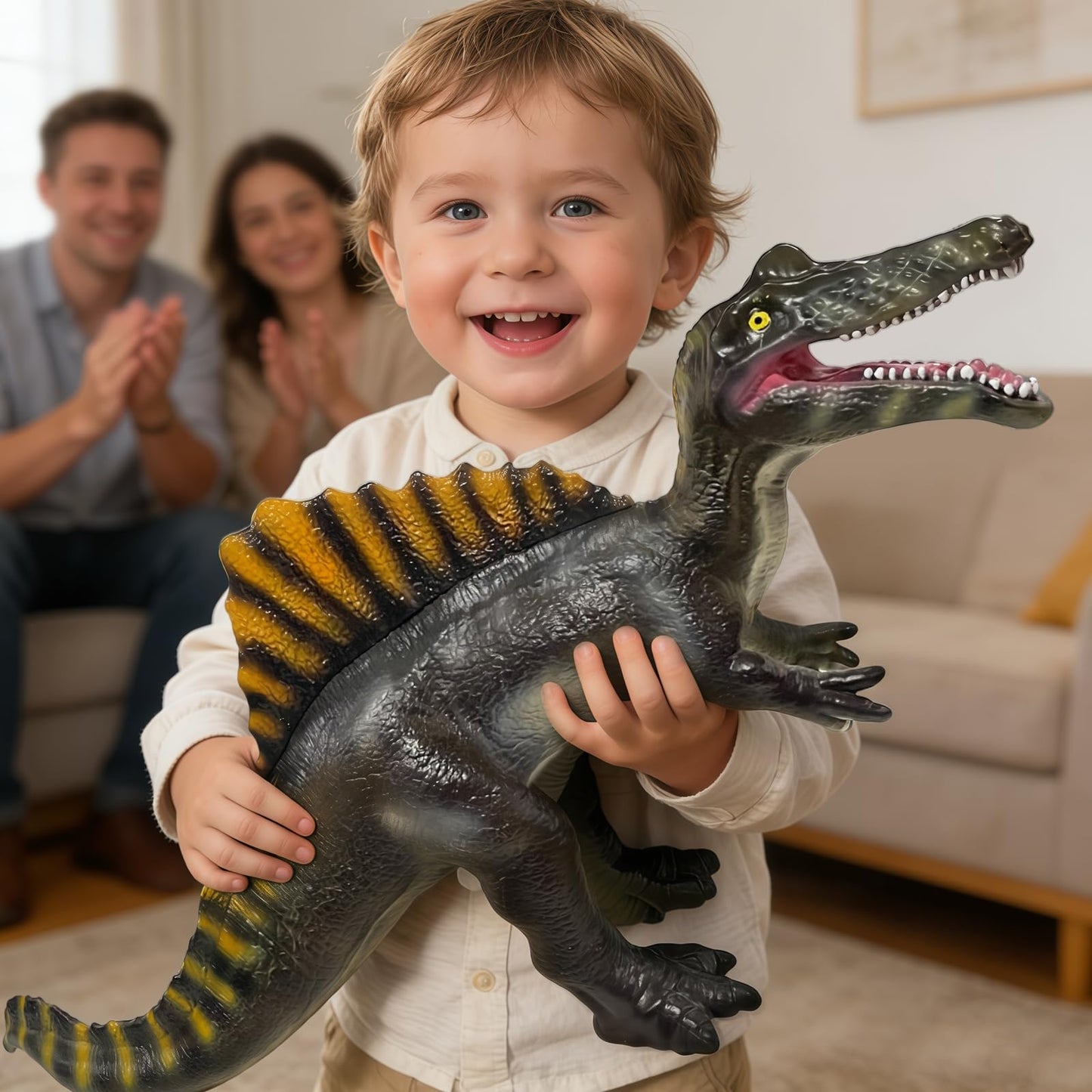 YONGJULE Large Dinosaur Toys- 27.5" Spinosaurus Soft Dinosaur Toys for Kids 3-5, Big Inflatable Dino for Boys Girls, Toddler Party Favors Birthday Gifts