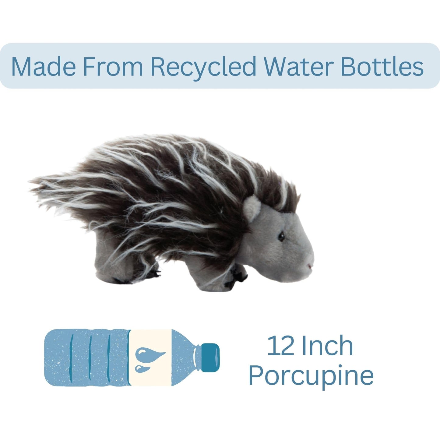 The Petting Zoo Porcupine Stuffed Animal Plushie, Gifts for Kids, Wild Onez Zoo Animals, Porcupine Plush Toy 12 inches