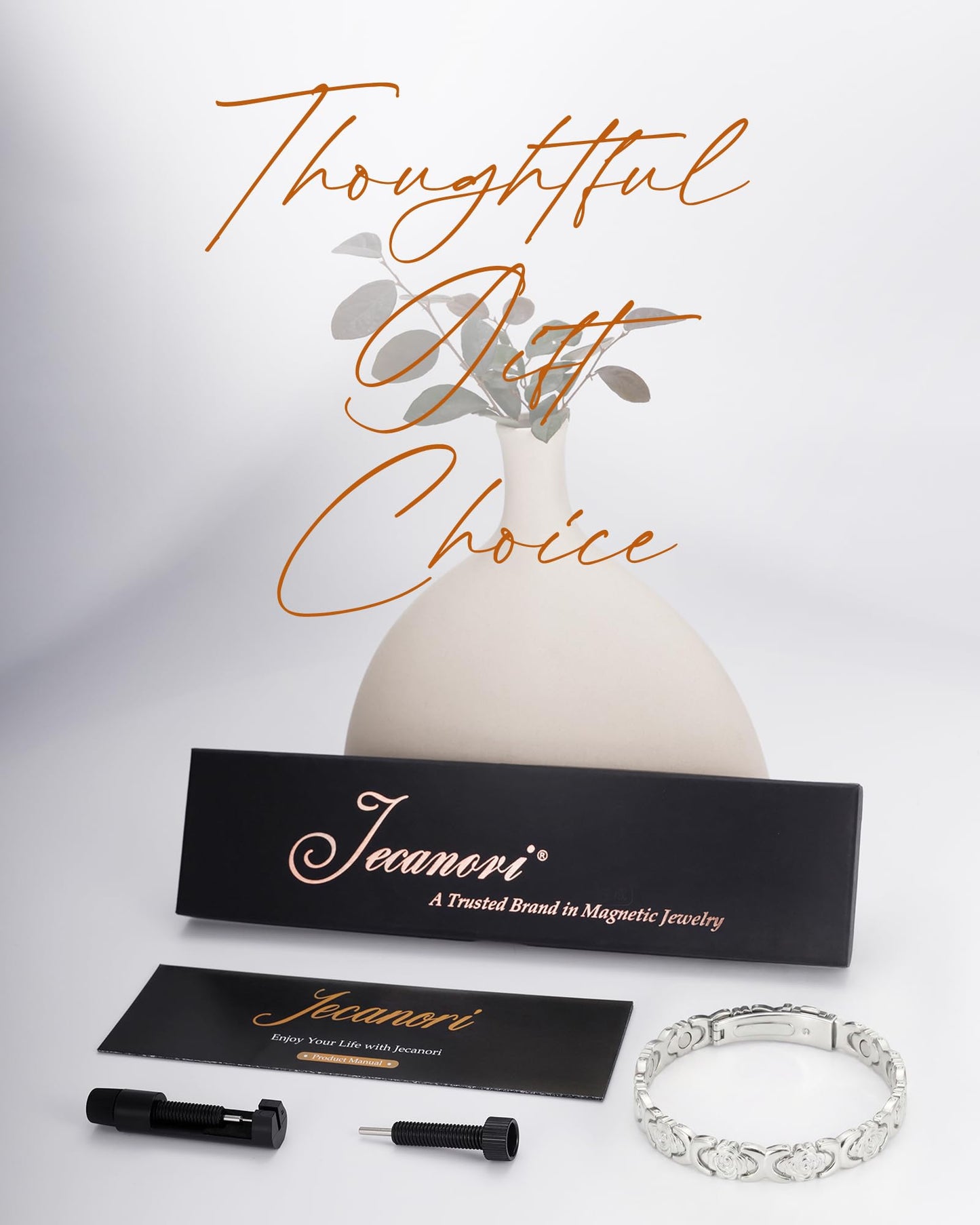 Jecanori Flower Copper Bracelets for Women, Effective Magnetic Therapy Bracelet for Women, Adjustable Pure Copper Jewelry Gift