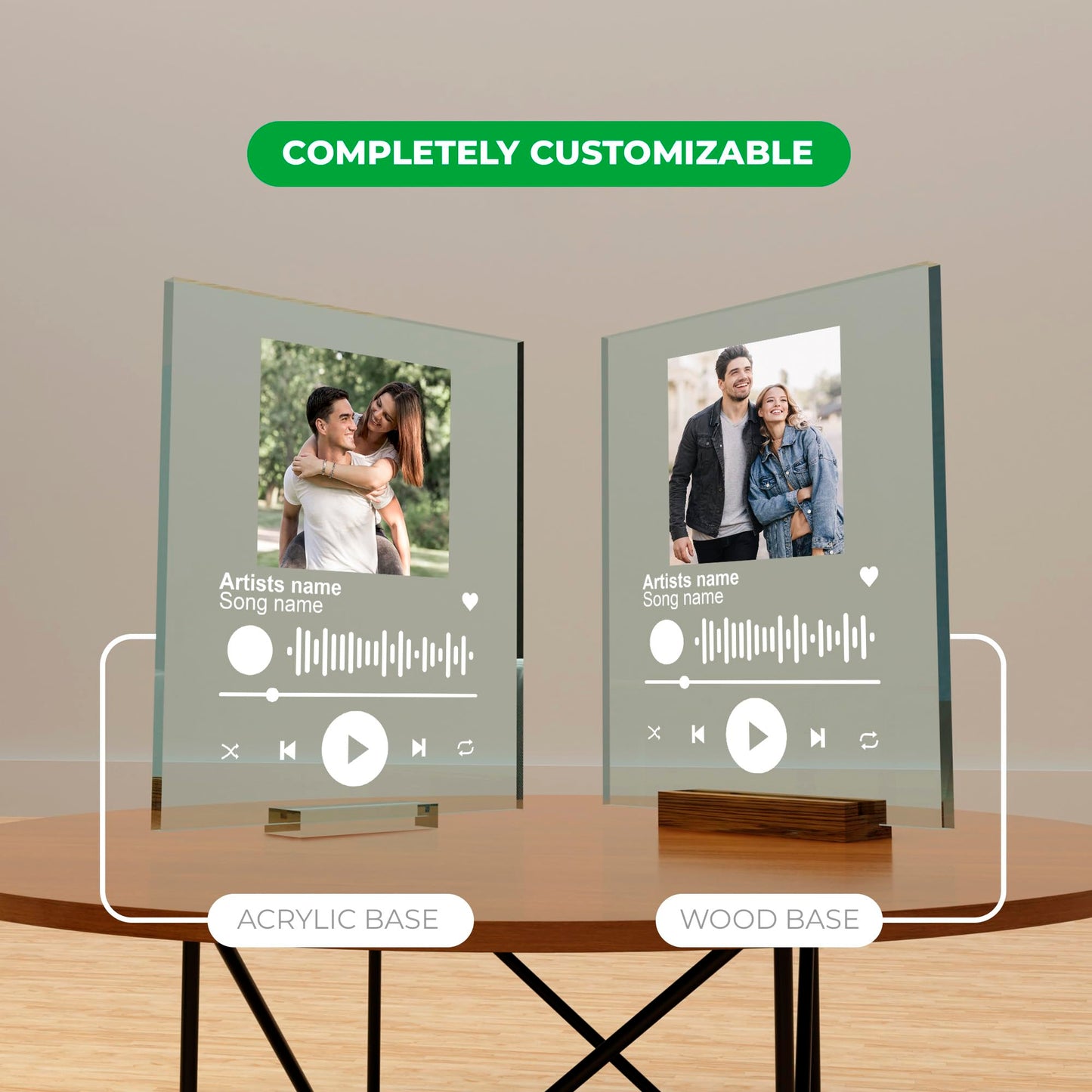 EGD Personalized Spotify Plaque Gifts for Her Him Girlfriend Boyfriend, Custom Picture Frame for Women Men, Customized Photo Gifts for Couple Wife Husband on Anniversary Birthday
