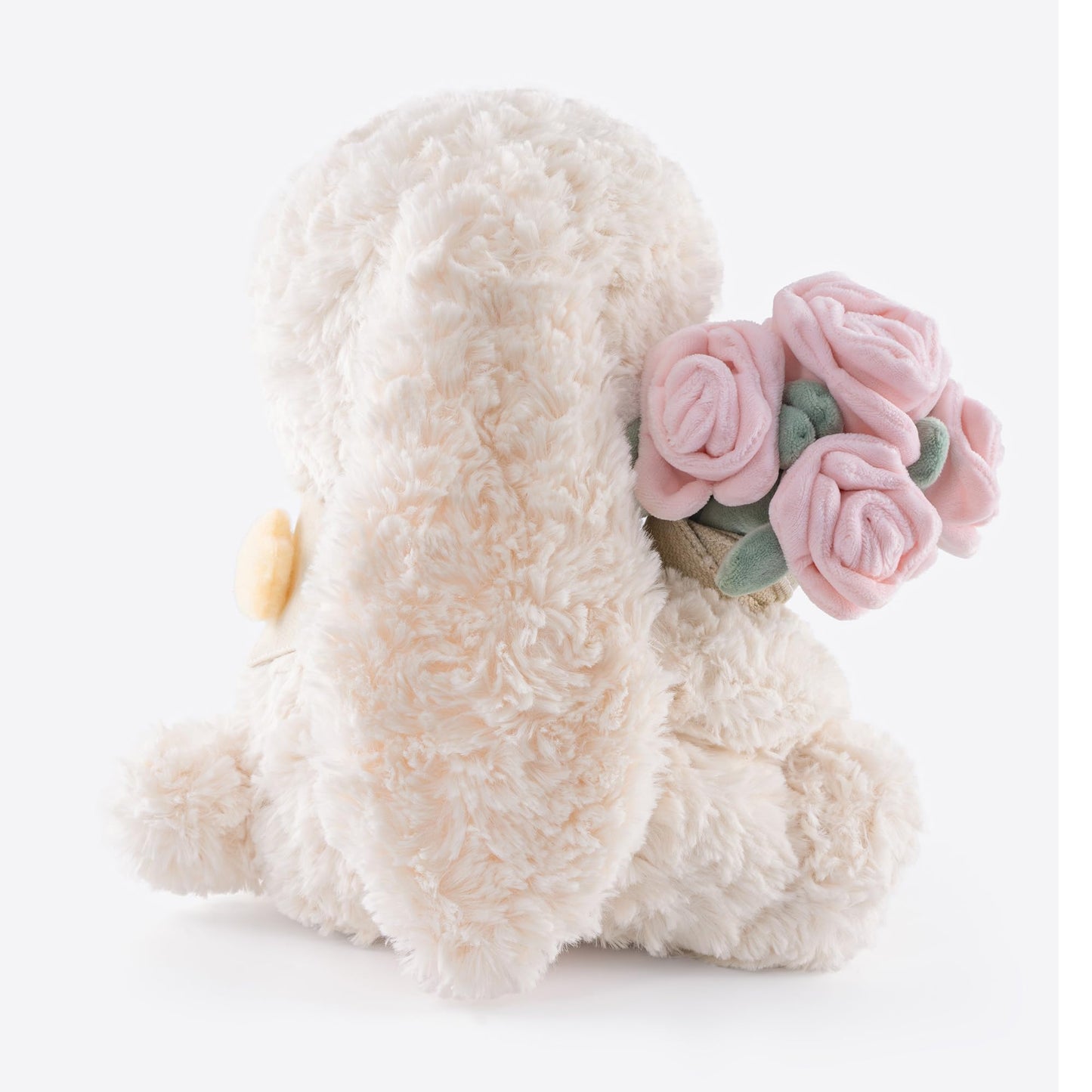 11.4" Adorable Bunny Plush Stuffed Animal - Hugging Rose Bouquet, Ultra-Soft Cuddly Toy, for Girls, Kids, Valentine's Day (White/Pink)-A Surprise that Never Fades