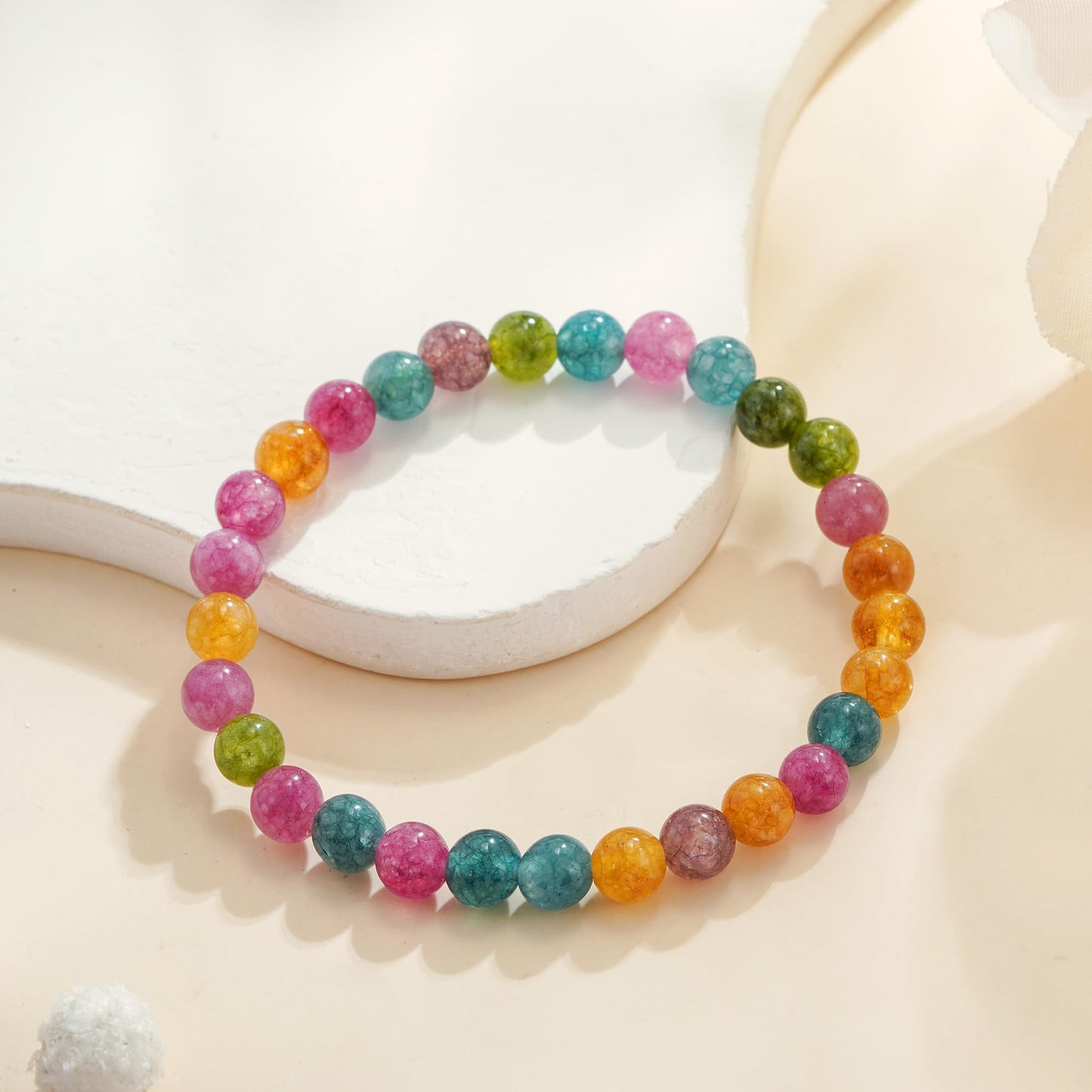 Treasure Bender Protection Bracelet for Women Men, Balance Emotions Healing Crystals Stones Bracelets Anxiety Relief Birthday Gift for Friends Women Men (Rainbow Tourmaline)
