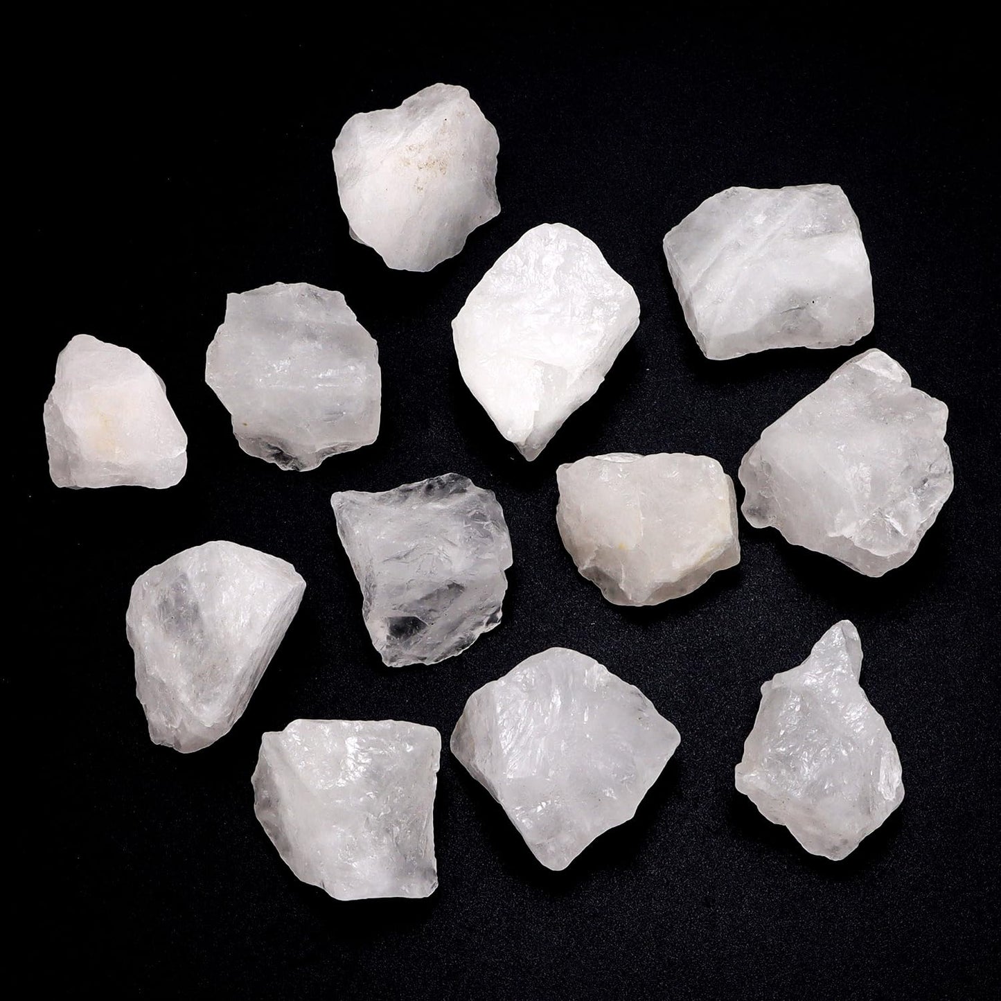 1 Lb Rough Clear Quartz Stone Bulk, Crystal Quartz Rough Crystal Stone for Cabbing, Tumbling, Cutting, Lapidary, Polishing, Reiki Crystal Healing