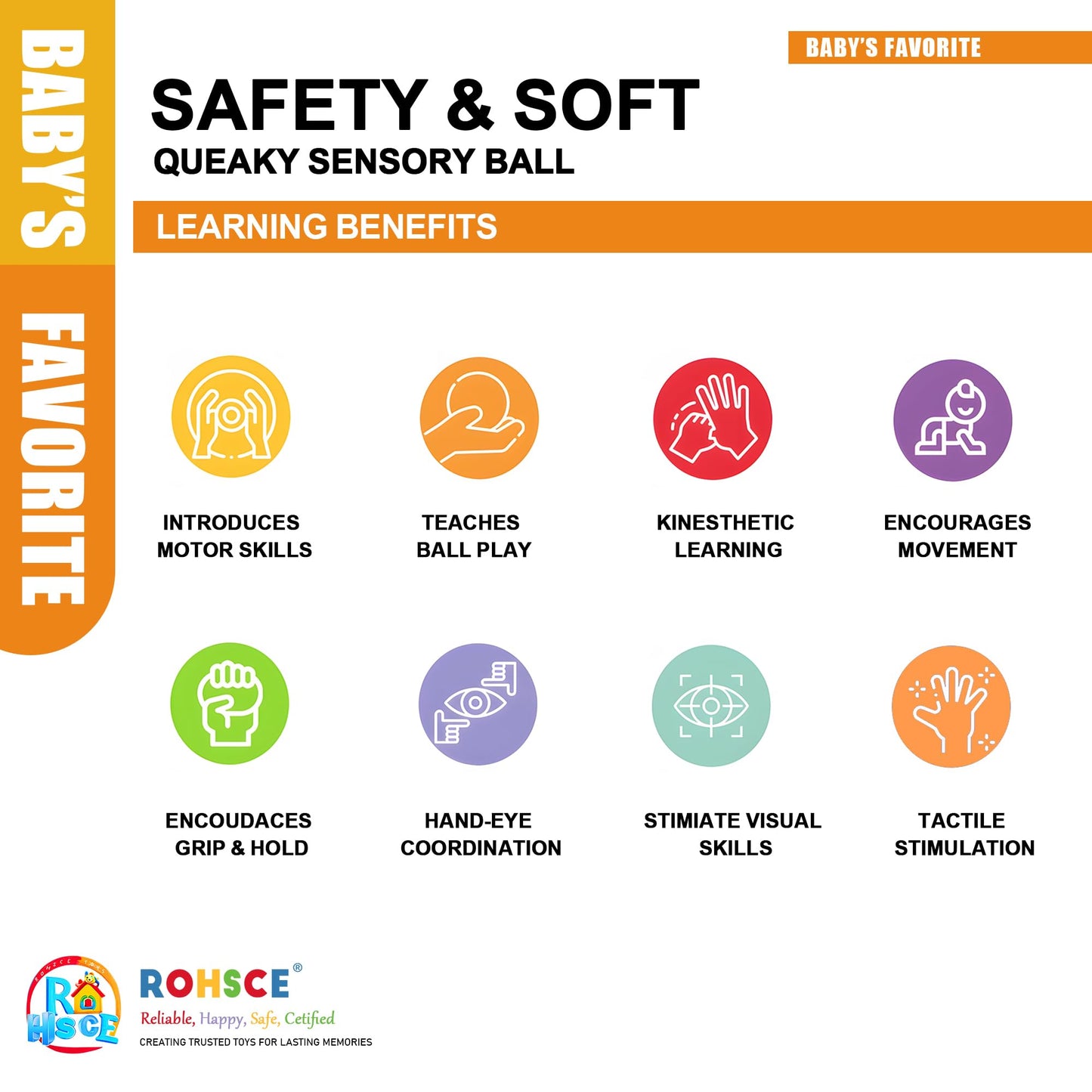 Sensory Rattle Balls Textured—Baby Teething Sensory Montessori Toys, Soft chew with rattles, Wheat Straw Travel 6-12M + Baby Sensory Balls—Textured Geometric Shapes, Spiky Squeeze Bath Gifts.