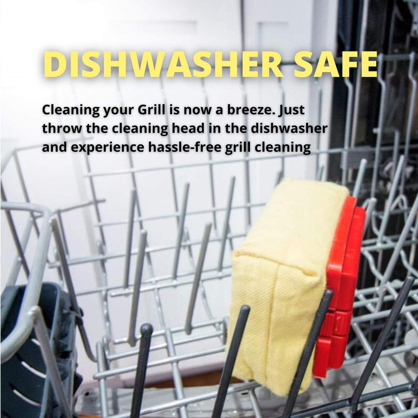 Grill Rescue BBQ Replaceable Cleaning Head, Bristle Free - Durable and Unique Grill Tools for Cast Iron or Stainless-Steel Grates, Barbecue Cleaner (Replaceable Head)