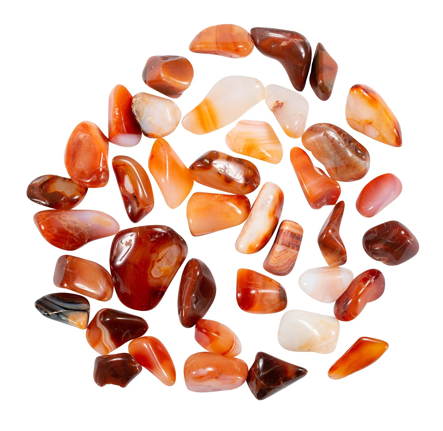 The Chrysalis Stone | Carnelian | Tumbled Stone | Size 0.75" - 1.25" | 1 Pc | Crystals and Healing Stones, Spiritual Gifts for Women, Reiki, Chakra, Witchcraft, Yoga, Meditation Accessories
