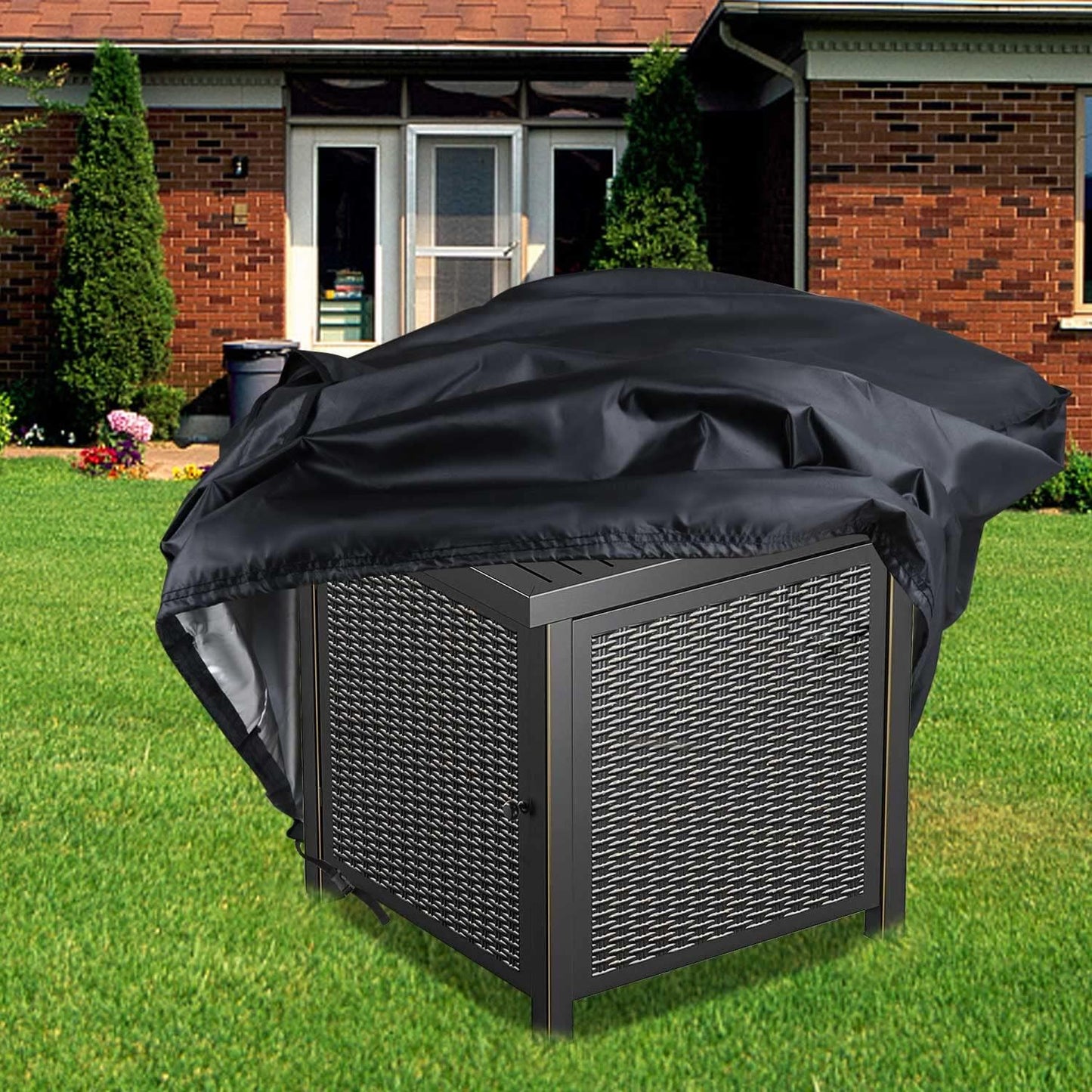 Saking Fire Pit Cover,30 inch Firepit Covers Square Gas Fireplace Fire Pit Table Cover for Propane Fire Pit- 30 X 30 X 25 inch