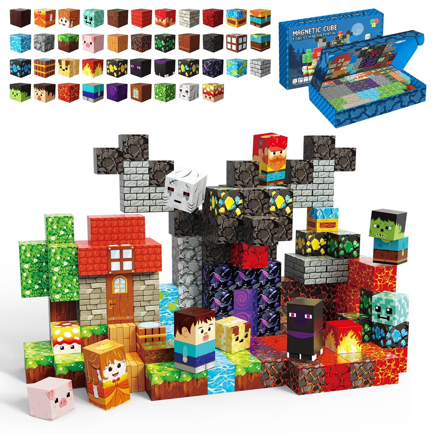 powerful xishan 200 PCS Magnetic Blocks, Magnetic Building Blocks Cubes, Dragon Magnet Toys for Kids Ages 3+, Magnet Blocks for Boys, Sensory Toy for STEM Learning Toys & Ideal Christmas Birthday Gift