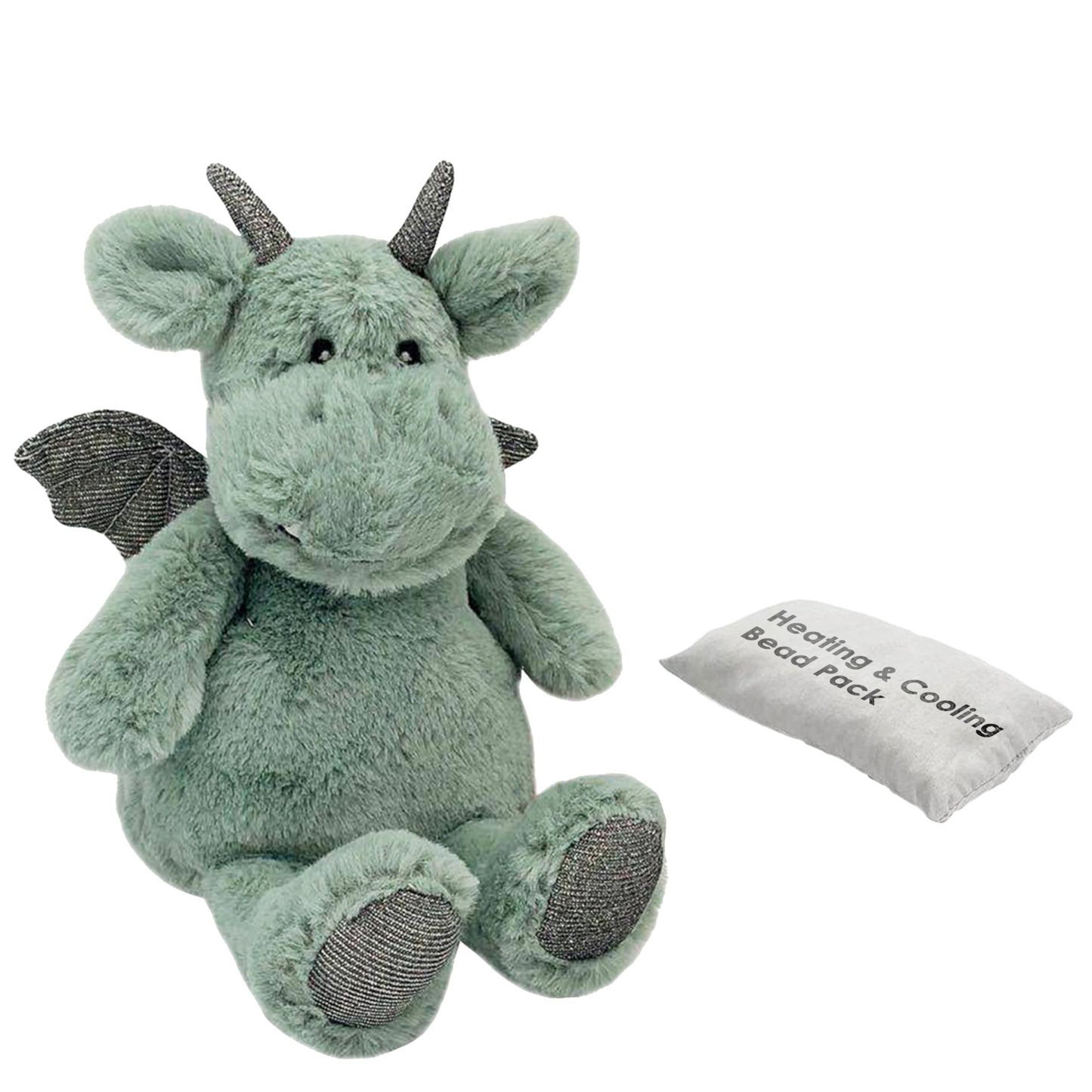 MON AMI Dax The Dragon Cuddle Bud | 11" Plushie with Removable Heating & Cooling Pack | Microwavable Stuffed Animal Toy for Kids & Adults | Warm Cuddle Gift for Therapy, Comfort & Relaxation