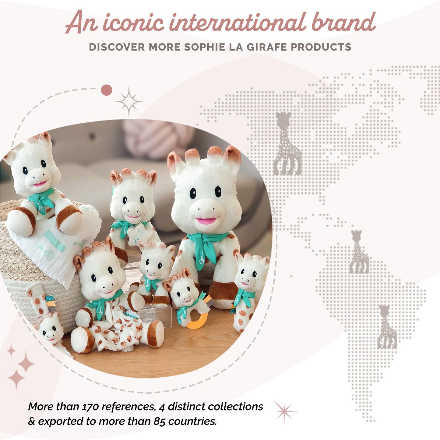 Sophie la girafe Sweetie Plush with Music Box | Ideal for Travel | Ultra Soft, Flexible & Easy to Grasp | Awaken The Senses