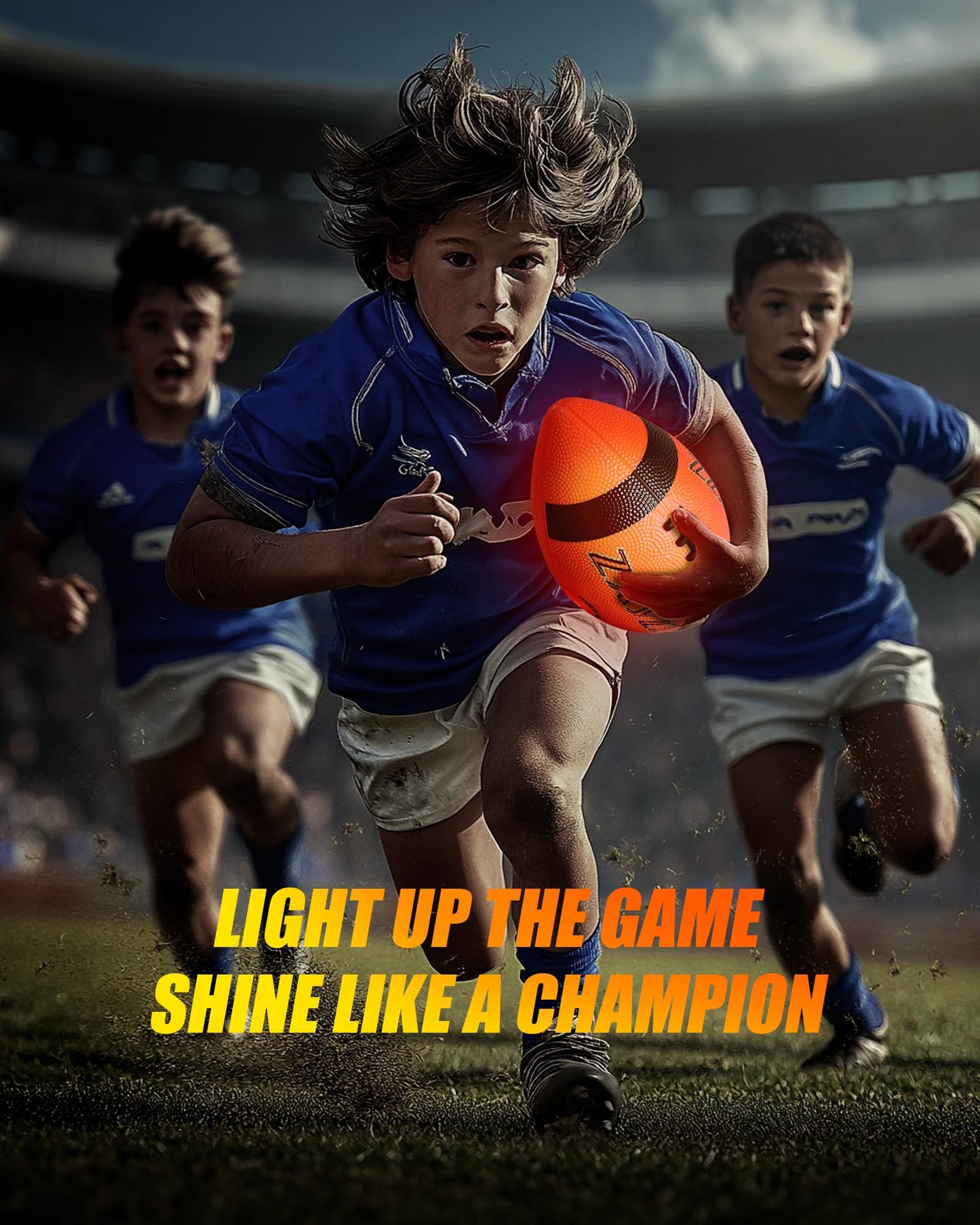 Zxyzz Rechargeable Glow in The Dark Football Birthday Gifts for 6 7 8 9 10 11 12 13 14 15 Year Old Boys, NO 6 Light Up Football Perfect for Teen Outdoor Sports Ideas, Kids Boys Toy Stuff Ages 6-15
