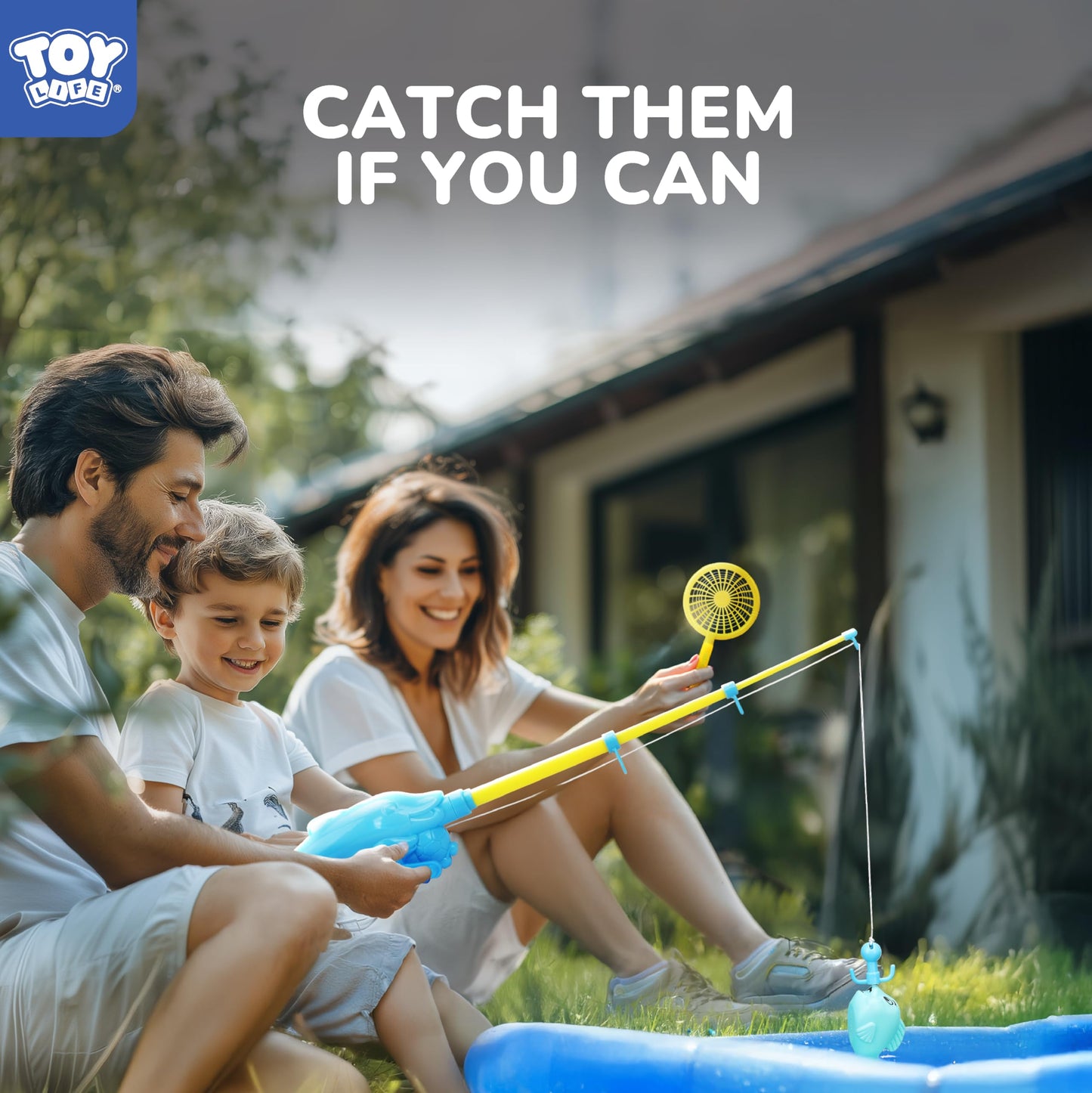 TOY Life 4-Player Magnetic Fishing Game for Kids 3-5 - Toddler Fishing Pole Set with Fish Toys - Bath & Pool Toys - Water Table Accessories - Educational Fishing Toy Rod for Boys Girls