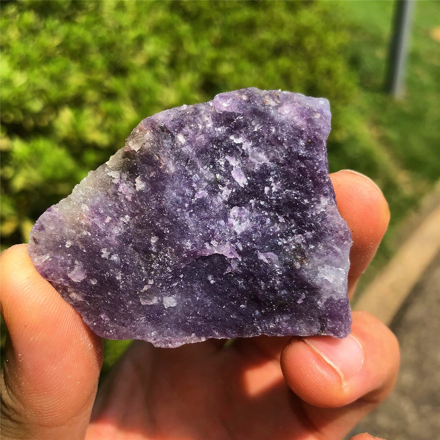 Zenkeeper 1 Lb Large Rough Purple Mica Stone Raw Lepidolite Crystal Stone Natural Purple Crystal Stone Mineral Specimen Gemstone Healing Crystals and Stones