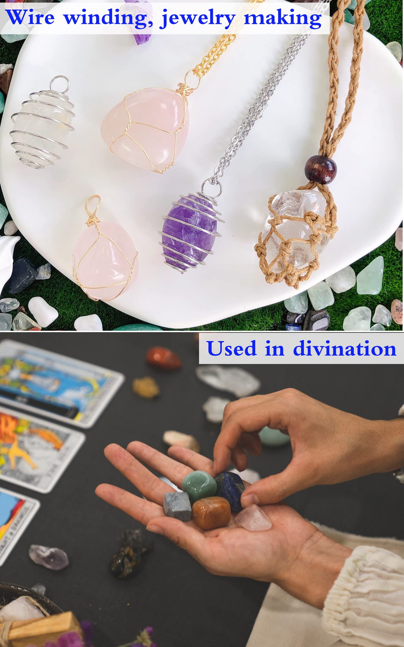 7 Chakra Tumbled Polished Natural Healing Crystals Stones Bulk Stones Crystal for Energy Reiki Tumbling Cabbing Balancing Decoration Gemstones Crystal Healing Meditation Therapy Gift 100g