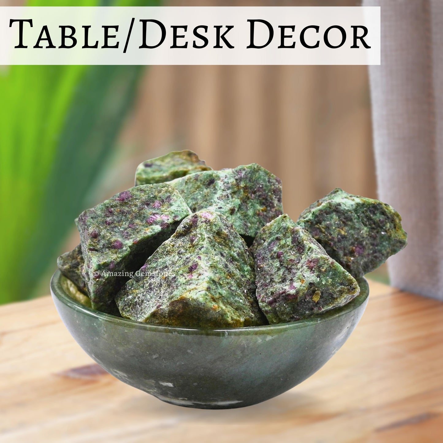 Amazing Gemstone Ruby Fuchsite Raw Crystals and Healing Stones, Natural Rocks For Tumbling - DIY Raw Stones And Crystals (1 Piece)