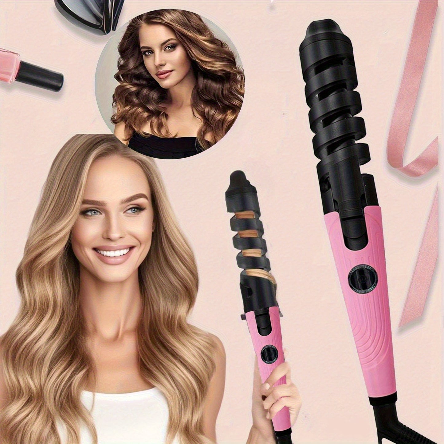 3pcs/1pc Professional Hair Styling Kit, Hair Straightener, Curling Iron with Flat Iron, V-Shaped Hair Brush for Salon, Travel, Home Use, Delicate And Lightweight for All Hair Types, Hair Tools, Holiday Gifts