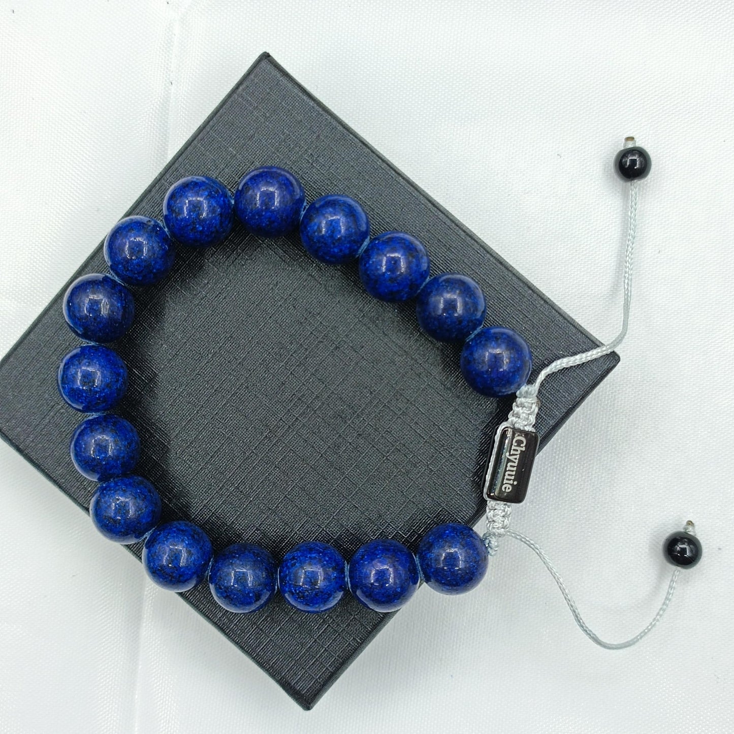 Protection Bracelets for Men Women Lapis Lazuli Healing Bracelets Handmade 10mm Beads Chakra Energy Bracelet Pulseras Para Hombres Adjustable Bracelet Crystal Jewelry Calming Anxiety Stress Relief Gifts