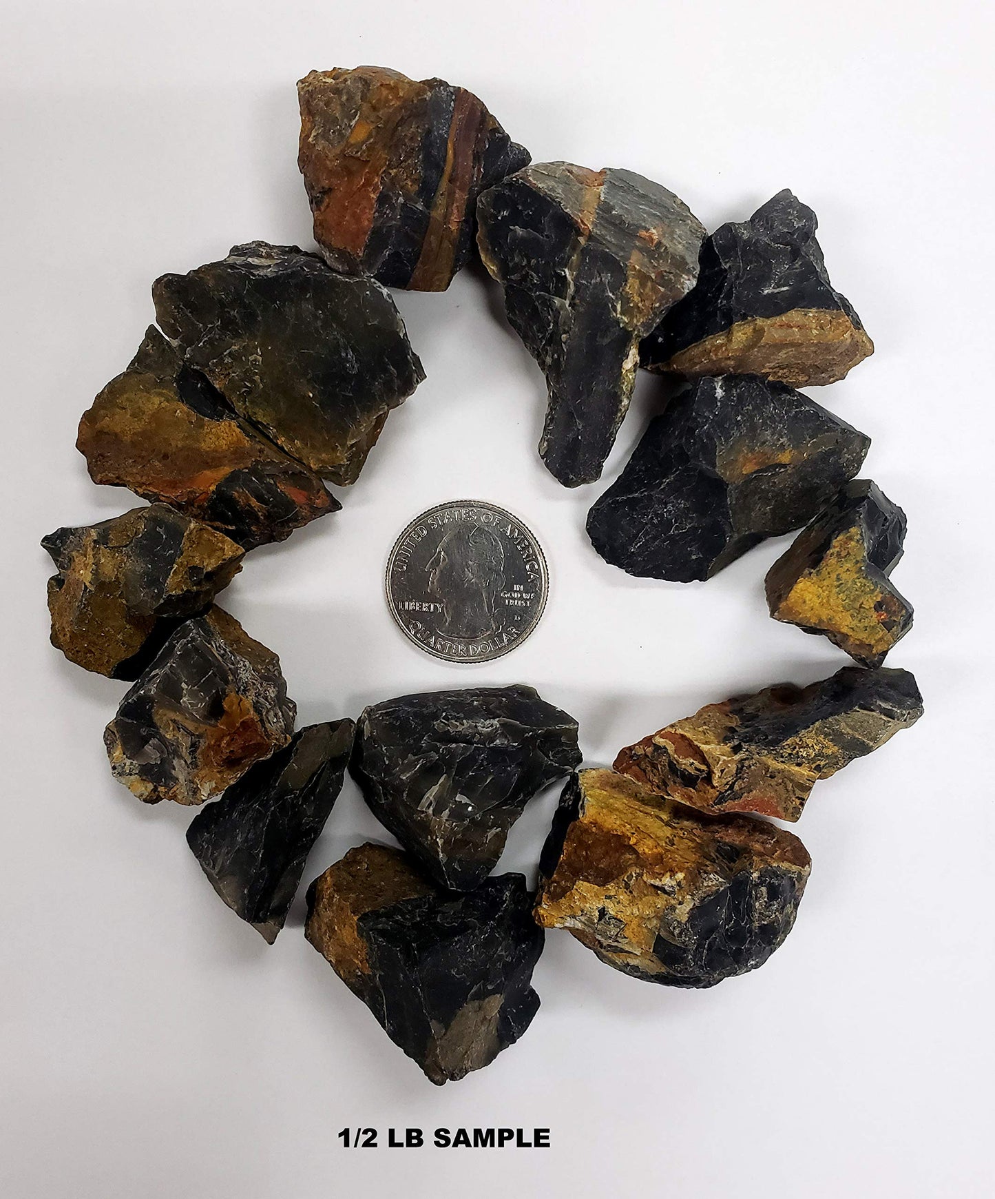 MINERALUNIVERSE 1/2 LB Black Onyx Stones - Bulk Black Onyx Crystal - Raw Natural Stones & Crystals - Fountain Rocks for Cabbing, Polishing, Wire Wrapping, Reiki, Chakra Crystal Healing
