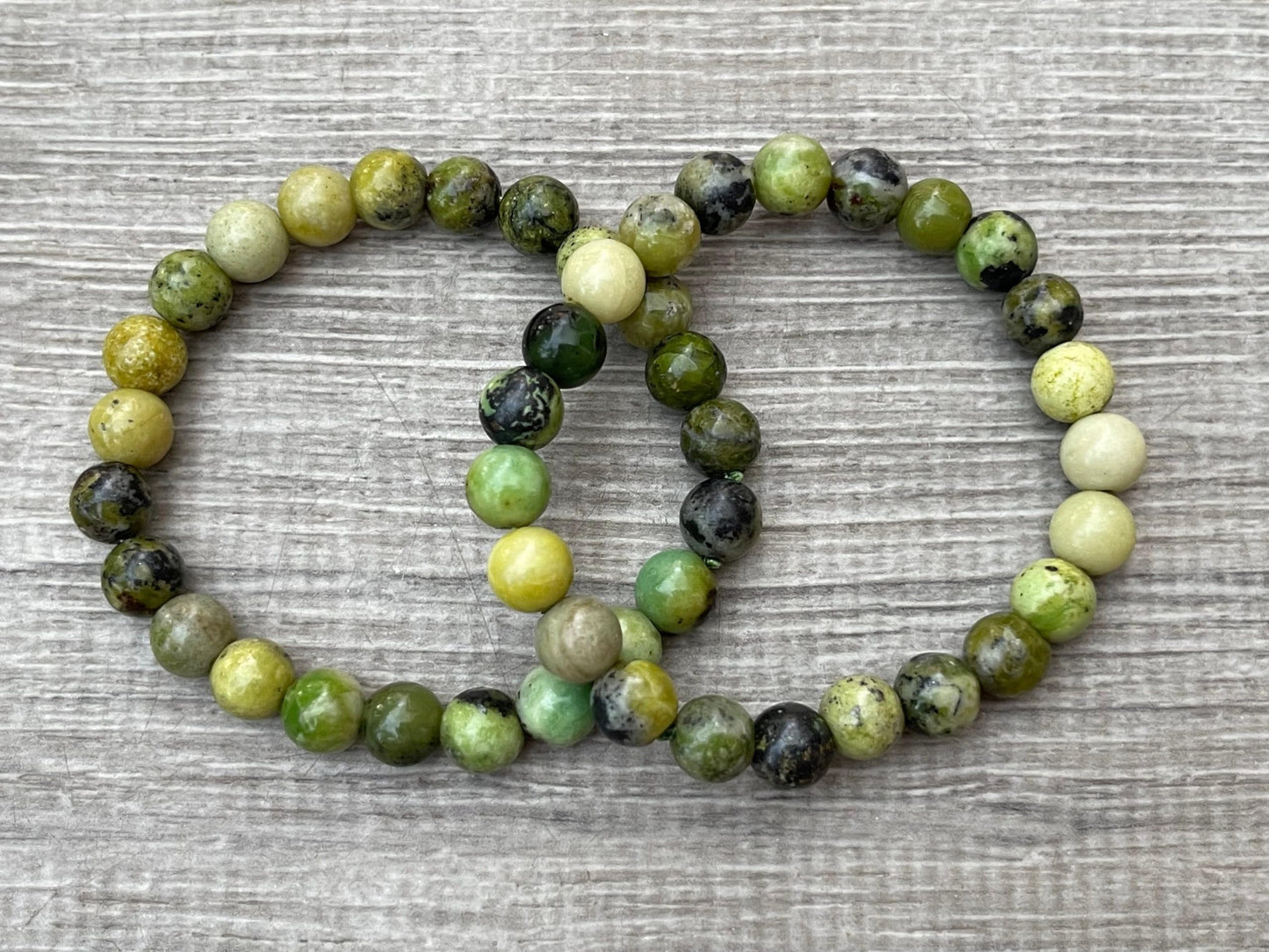 GAF TREASURES Chrysoprase Crystal Bead Bracelet 8mm, Genuine Chrysoprase Stretch Gemstone Bracelet, Healing Crystal Bracelet, Gift for Men & Women (1)