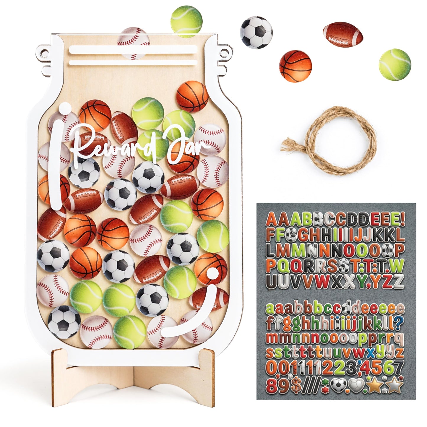 Mayvoro Reward Jar & Behavior Chart β Potty Training & Chore Chart for Children β 80 Stickers β Classroom & Home Behavior Tracker for Good Habits, Homework