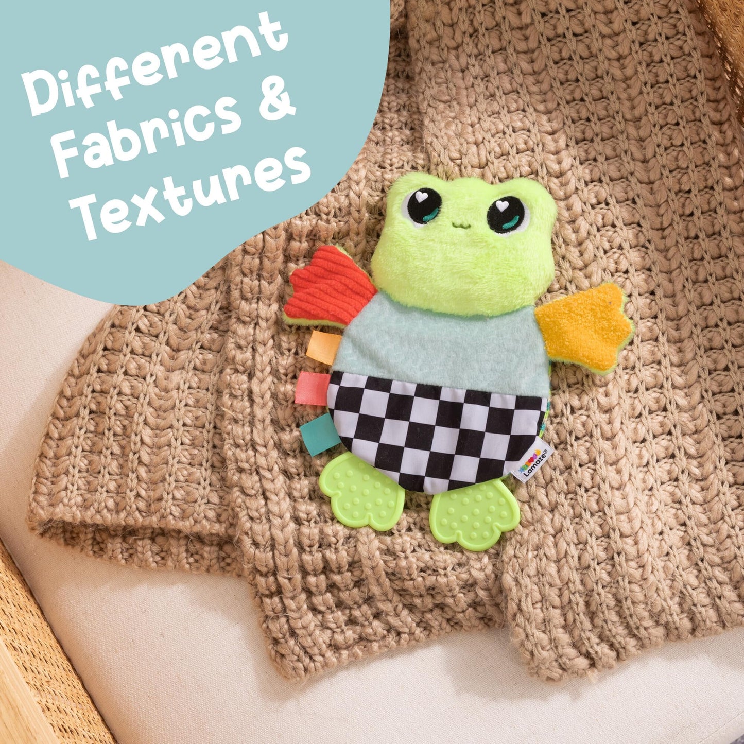 Lamaze Crinklies - Finlee the Frog Crinkle Toy - High Contrast Baby Toys for Sensory Development - Baby Gifts with Fun Textures and Patterns - Ages 0 Months and Up