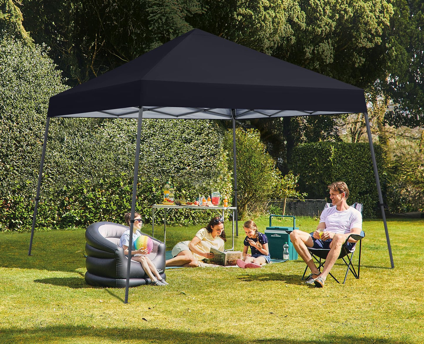 MASTERCANOPY Portable Pop Up Canopy Tent with Large Base (11x11,Black)