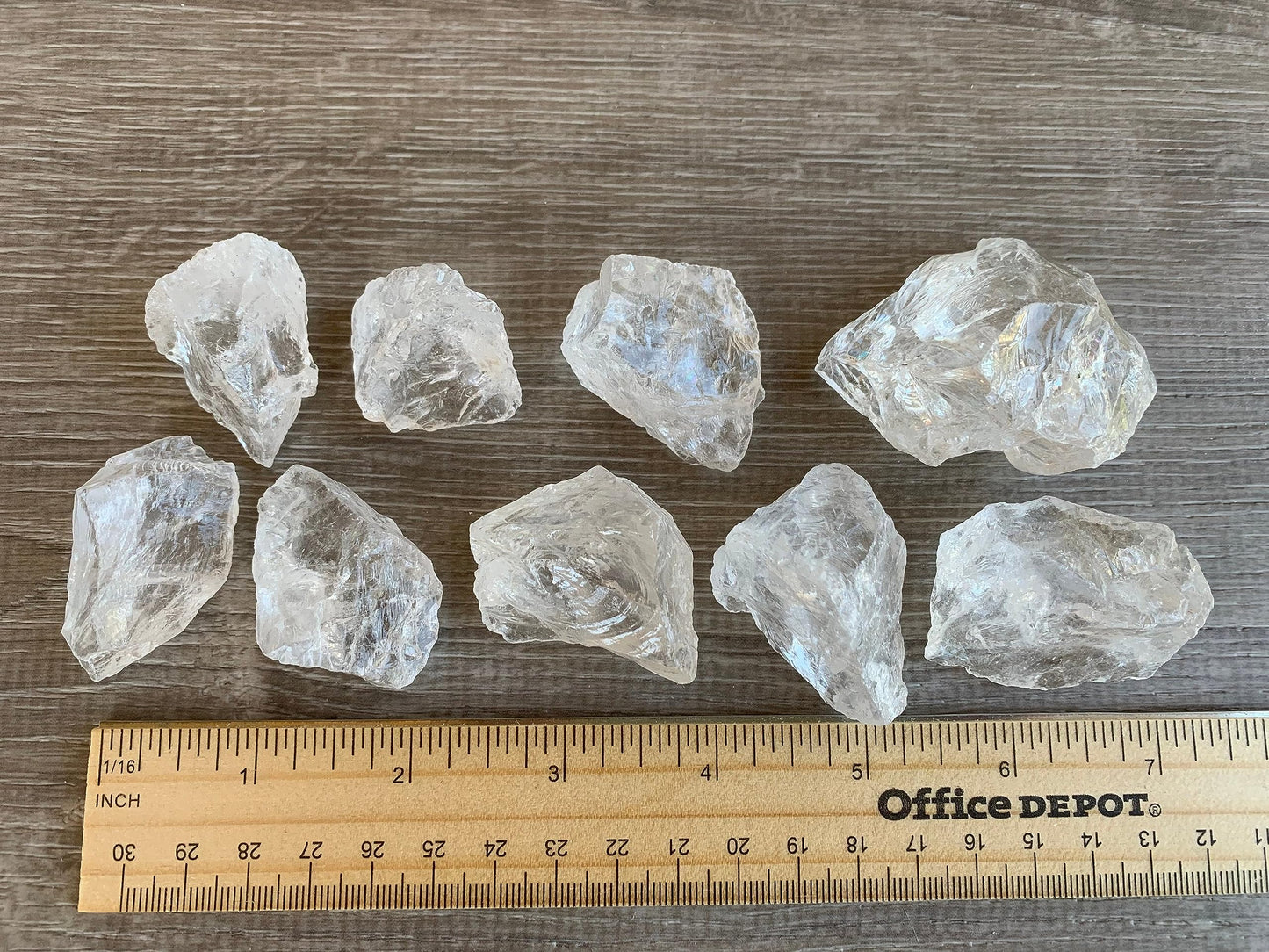 GAF TREASURES Wholesale Raw Clear Quartz Crystals, Natural Clear Quartz Stone, Natural Rough Clear Quartz Crystals, Clear Quartz Rough, Clear Quartz Healing Crystals (Clear Quartz, 0.25 Pound)