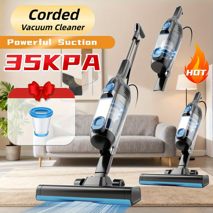 INSE Corded And Cordless Vacuum Cleaner For Home, 35-70KPA 6-in-1Rechargeable Powerful Handheld Vacuum Cleaner/Detachable Battery, Running Time 45 Minutes, 50.5 Oz Dust Cup, LED Brush, Vacuum Cleaners For Home, Hardwood Floor, Carpet And Pet Hair
