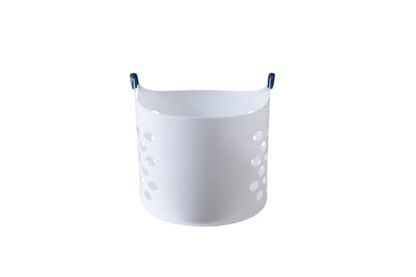 Rubbermaid 1.5 Bushel Capacity Durable Versatile Flex N Carry Portable Flexible Laundry Basket With Convenient Carrying Handles, White, Organization and Storage for Laundry/Garage/Home