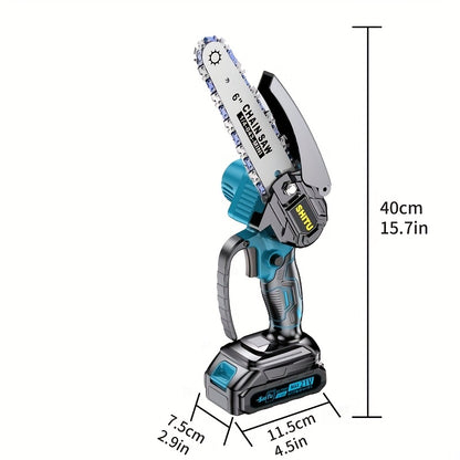 Mini ChainsawCordless, Lightweight & Portable Handheld Electric Tree Cutter with Splash Guard, Security Lock, Optional Rechargeable Battery, And Safe Trimming for Quick Cutting Of Tree Branches, Courtyard, Household, And Garden, Gifts for Man.pruning