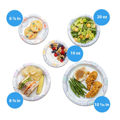 Great Value Disposable Paper Plates, 8.5", 100 Count
