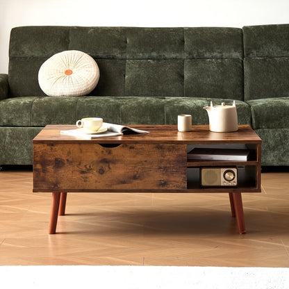 [Hidden Coffee Table] Elevating Coffee Table With Hidden Compartments | Suitable For Living Rooms, Offices, And Apartments, Dining Table With Open Compartments